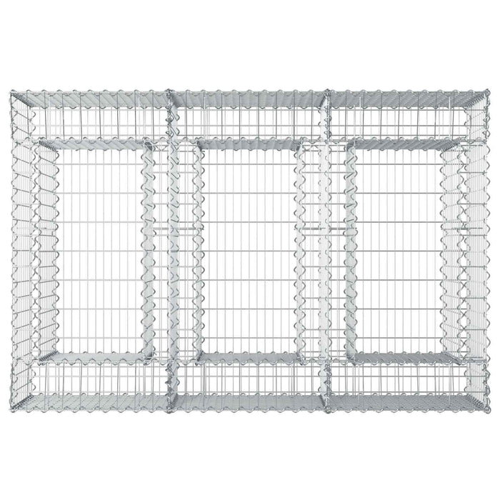 Pat ridicat din gabion Argintiu 150 x 100 x 60 cm - WALTI WALTI