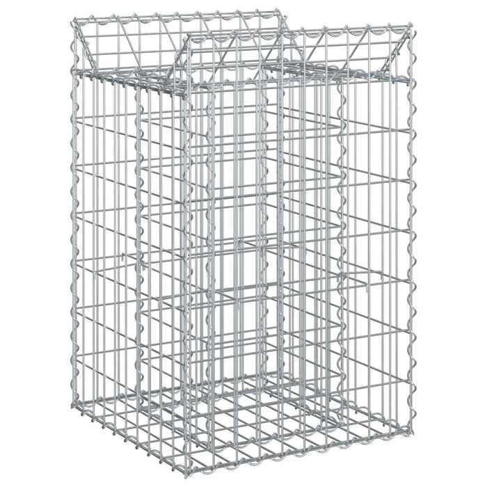Pat ridicat din gabion Argintiu 50 x 50 x 80 cm Oțel Galvanizat - WALTI WALTI
