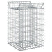 Pat ridicat din gabion Argintiu 50 x 50 x 80 cm Oțel Galvanizat - WALTI WALTI