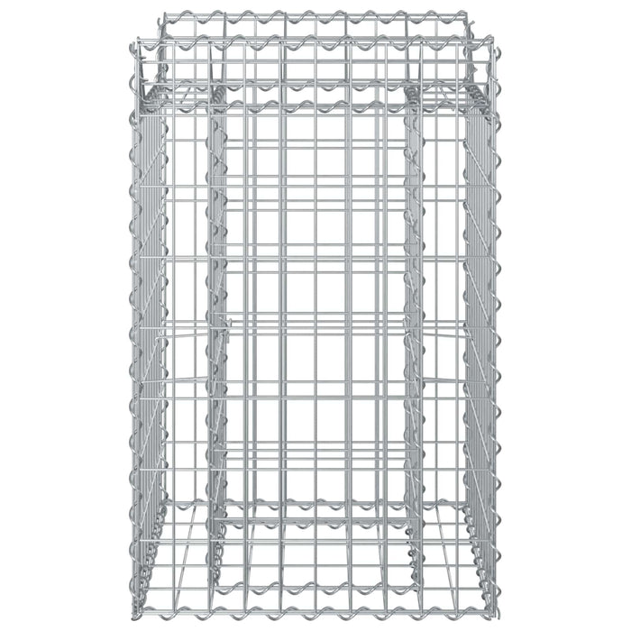 Pat ridicat din gabion Argintiu 50 x 50 x 80 cm Oțel Galvanizat - WALTI WALTI