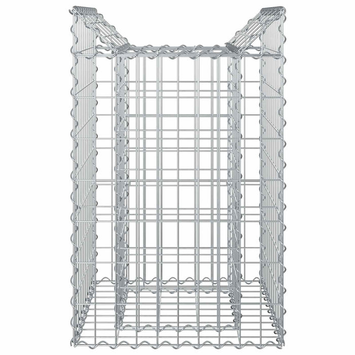 Pat ridicat din gabion Argintiu 50 x 50 x 80 cm Oțel Galvanizat - WALTI WALTI