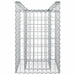 Pat ridicat din gabion Argintiu 50 x 50 x 80 cm Oțel Galvanizat - WALTI WALTI