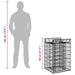 Pat ridicat din gabion Argintiu 50 x 50 x 80 cm Oțel Galvanizat - WALTI WALTI