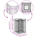 Pat ridicat din gabion Argintiu 50 x 50 x 80 cm Oțel Galvanizat - WALTI WALTI