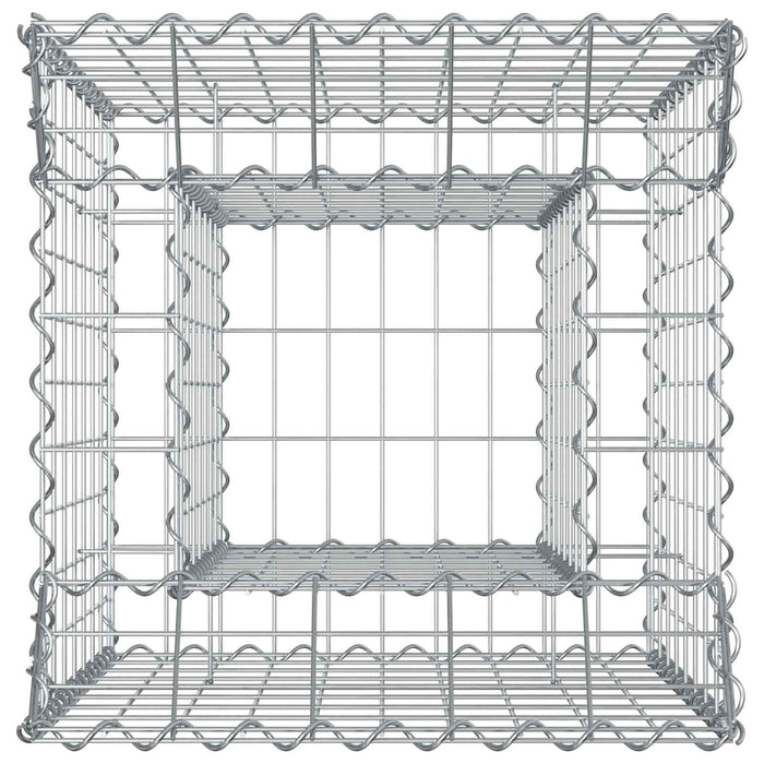 Pat ridicat din gabion Argintiu 50 x 50 x 80 cm Oțel Galvanizat - WALTI WALTI