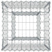 Pat ridicat din gabion Argintiu 50 x 50 x 80 cm Oțel Galvanizat - WALTI WALTI