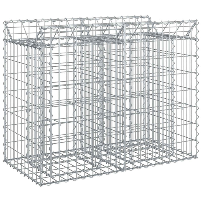 Pat ridicat din gabion Argintiu 100 x 50 x 80 cm - WALTI WALTI
