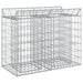 Pat ridicat din gabion Argintiu 100 x 50 x 80 cm - WALTI WALTI