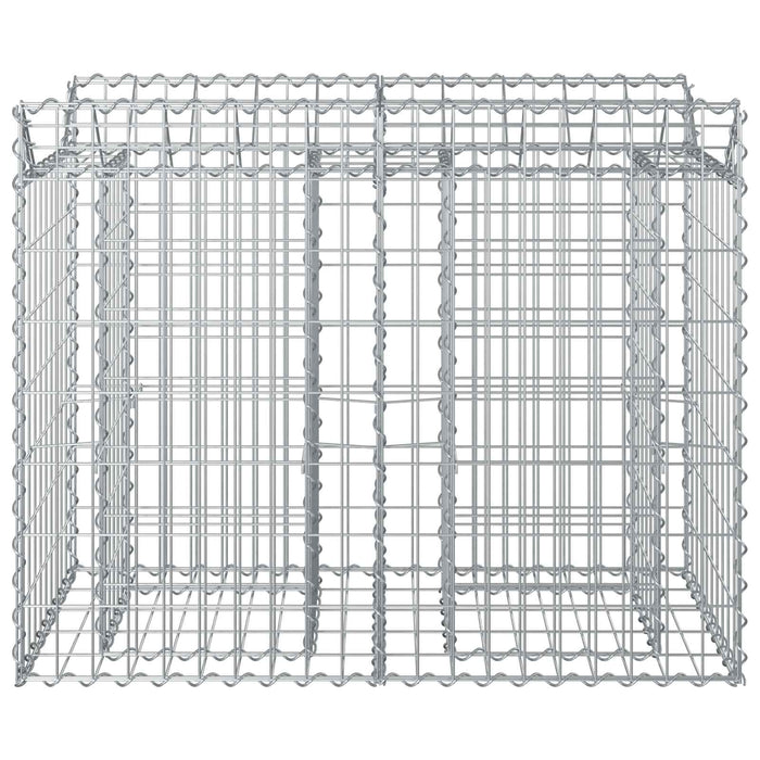 Pat ridicat din gabion Argintiu 100 x 50 x 80 cm - WALTI WALTI