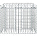 Pat ridicat din gabion Argintiu 100 x 50 x 80 cm - WALTI WALTI