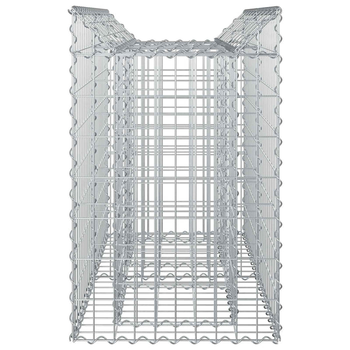 Pat ridicat din gabion Argintiu 100 x 50 x 80 cm - WALTI WALTI