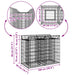 Pat ridicat din gabion Argintiu 100 x 50 x 80 cm - WALTI WALTI