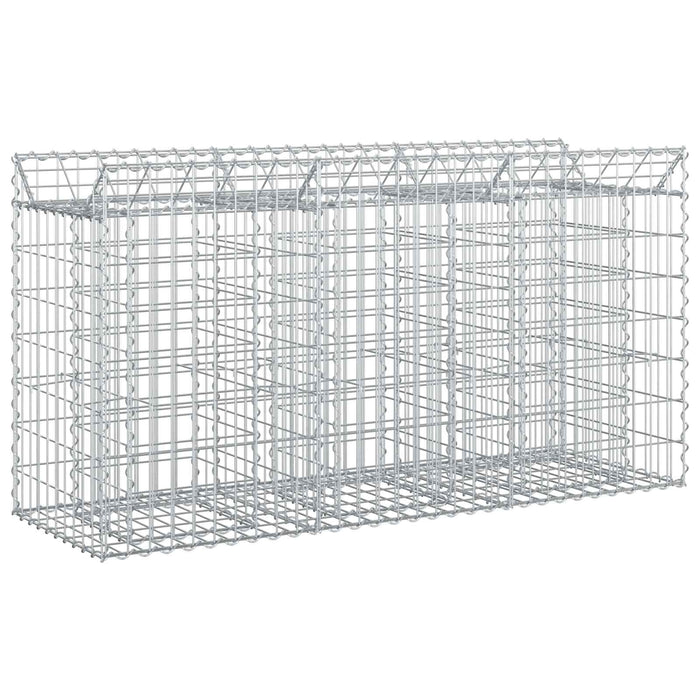 Pat ridicat din gabion Argintiu 150 x 50 x 80 cm - WALTI WALTI