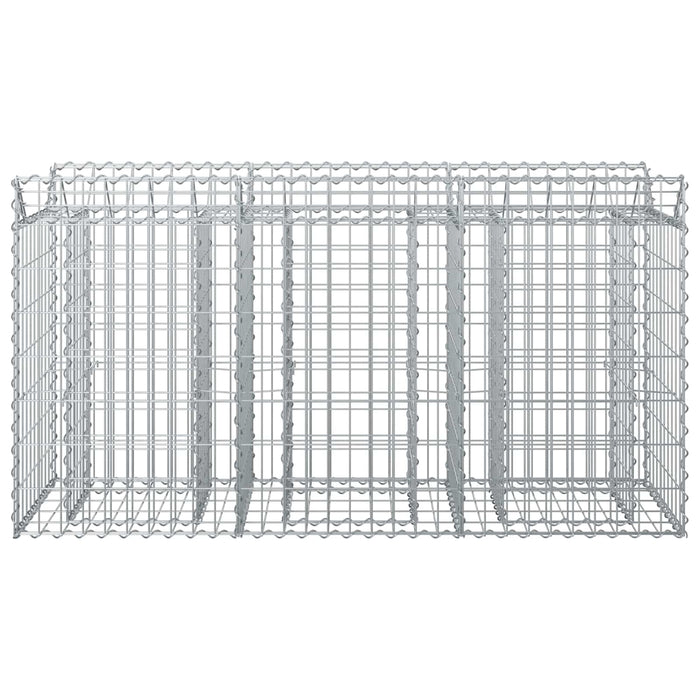 Pat ridicat din gabion Argintiu 150 x 50 x 80 cm - WALTI WALTI