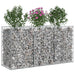 Pat ridicat din gabion Argintiu 150 x 50 x 80 cm - WALTI WALTI