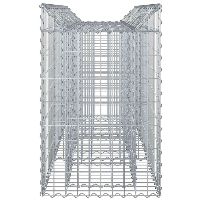 Pat ridicat din gabion Argintiu 150 x 50 x 80 cm - WALTI WALTI