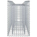 Pat ridicat din gabion Argintiu 150 x 50 x 80 cm - WALTI WALTI