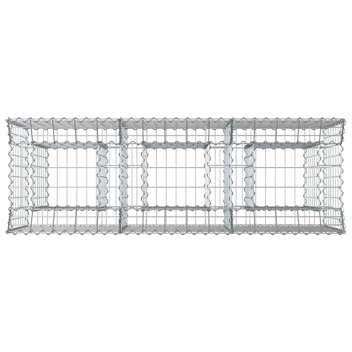 Pat ridicat din gabion Argintiu 150 x 50 x 80 cm - WALTI WALTI