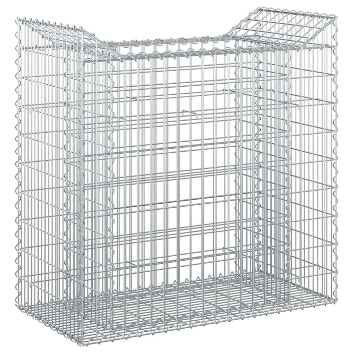 Pat ridicat din gabion Argintiu 50 x 100 x 100 cm - WALTI WALTI