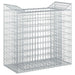 Pat ridicat din gabion Argintiu 50 x 100 x 100 cm - WALTI WALTI