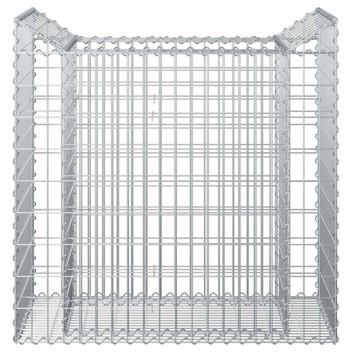 Pat ridicat din gabion Argintiu 50 x 100 x 100 cm - WALTI WALTI