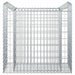Pat ridicat din gabion Argintiu 50 x 100 x 100 cm - WALTI WALTI