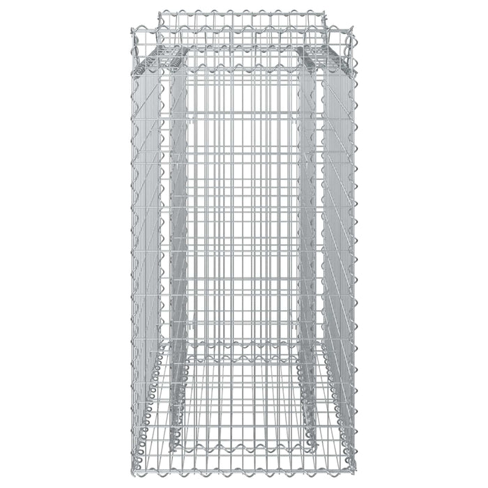 Pat ridicat din gabion Argintiu 50 x 100 x 100 cm - WALTI WALTI
