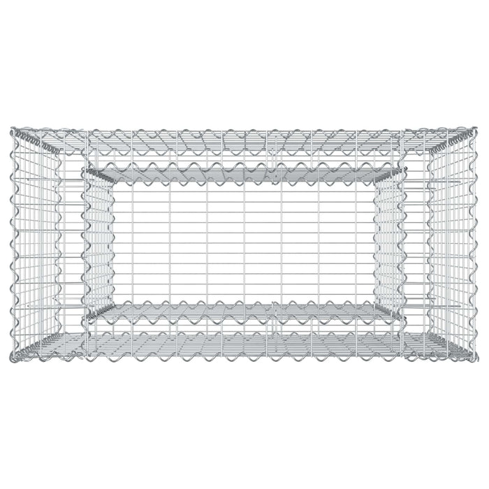 Pat ridicat din gabion Argintiu 50 x 100 x 100 cm - WALTI WALTI