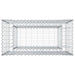 Pat ridicat din gabion Argintiu 50 x 100 x 100 cm - WALTI WALTI