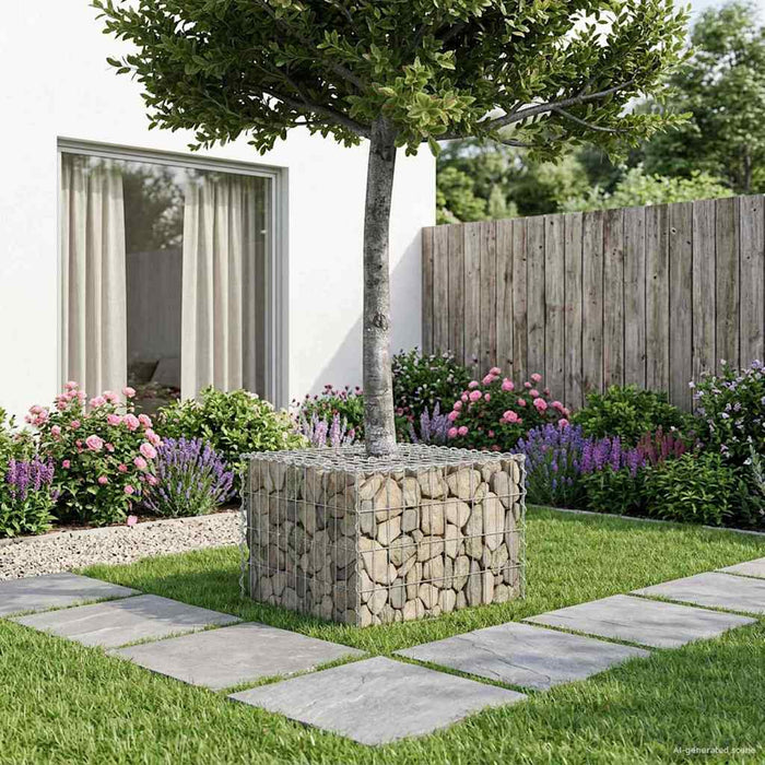 Pat ridicat din gabion Argintiu - WALTI WALTI