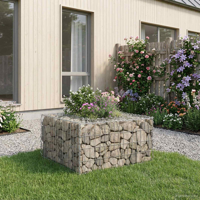 Pat ridicat din gabion Argintiu - WALTI WALTI