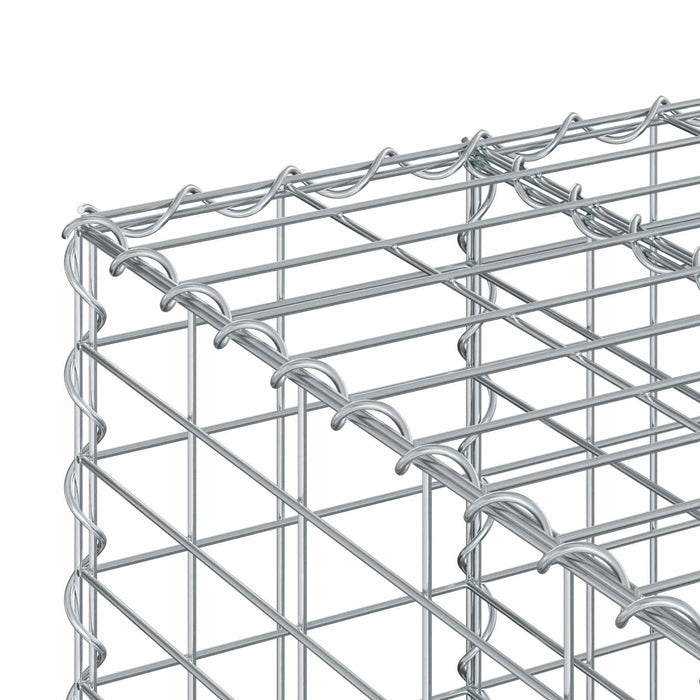 Pat ridicat din gabion Argintiu 60 x 60 x 55 cm Oțel Galvanizat - WALTI WALTI