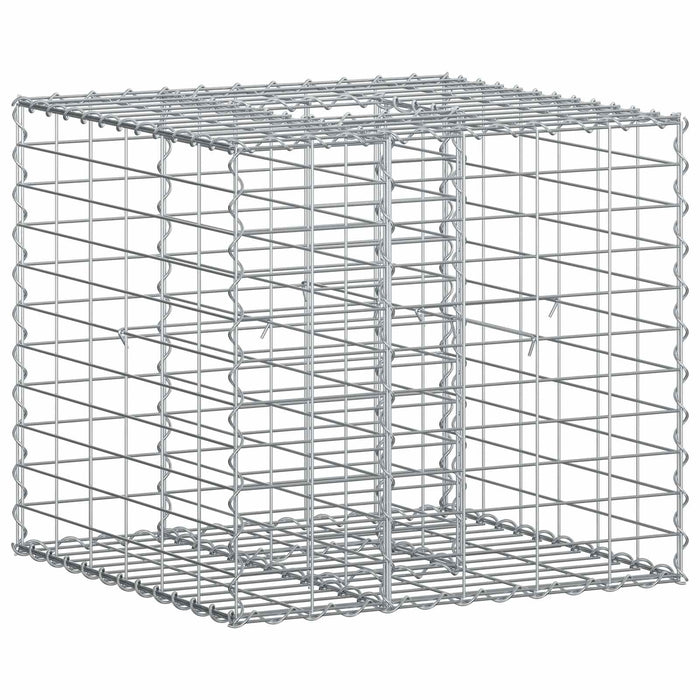 Pat ridicat din gabion Argintiu 60 x 60 x 55 cm Oțel Galvanizat - WALTI WALTI
