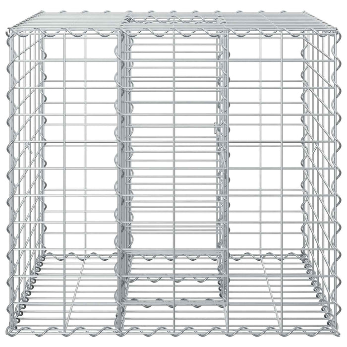 Pat ridicat din gabion Argintiu 60 x 60 x 55 cm Oțel Galvanizat - WALTI WALTI