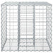 Pat ridicat din gabion Argintiu 60 x 60 x 55 cm Oțel Galvanizat - WALTI WALTI