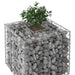 Pat ridicat din gabion Argintiu 60 x 60 x 55 cm Oțel Galvanizat - WALTI WALTI