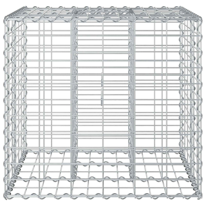 Pat ridicat din gabion Argintiu 60 x 60 x 55 cm Oțel Galvanizat - WALTI WALTI