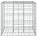 Pat ridicat din gabion Argintiu 60 x 60 x 55 cm Oțel Galvanizat - WALTI WALTI