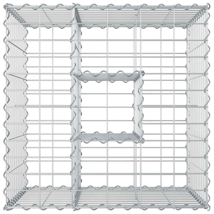 Pat ridicat din gabion Argintiu 60 x 60 x 55 cm Oțel Galvanizat - WALTI WALTI