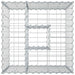 Pat ridicat din gabion Argintiu 60 x 60 x 55 cm Oțel Galvanizat - WALTI WALTI