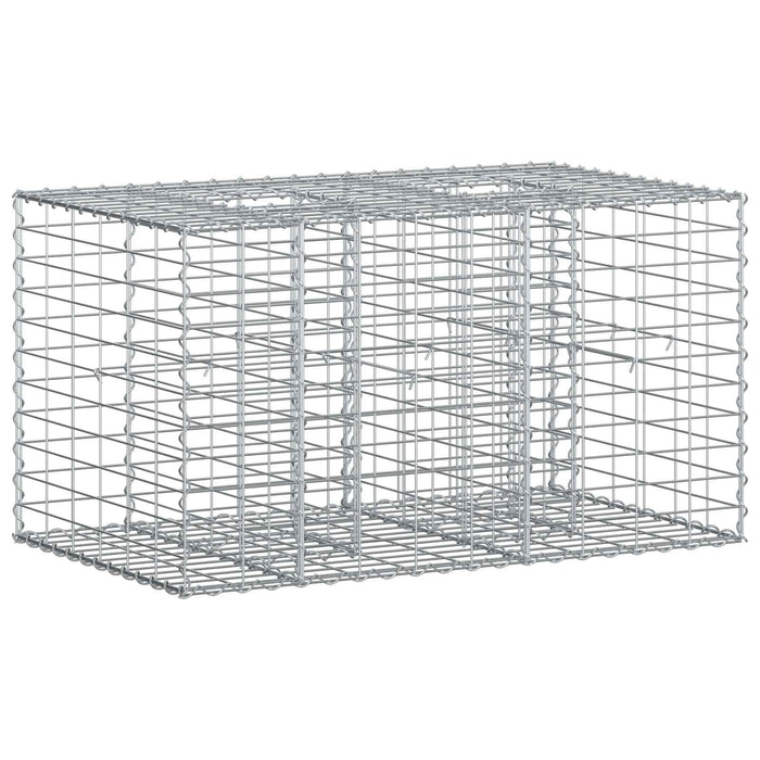 Pat ridicat din gabion Argintiu 100 x 60 x 55 cm - WALTI WALTI
