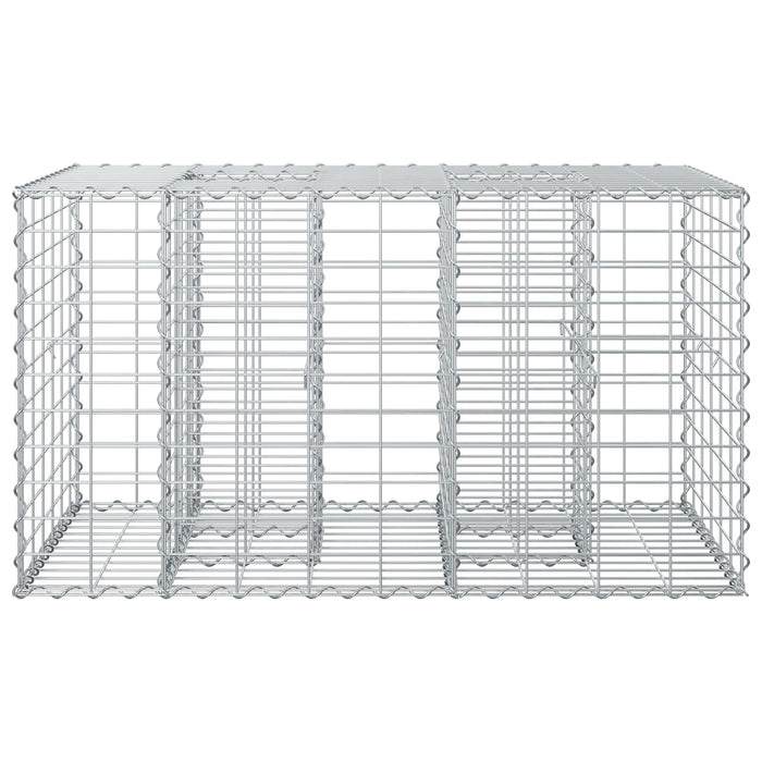 Pat ridicat din gabion Argintiu 100 x 60 x 55 cm - WALTI WALTI