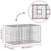 Pat ridicat din gabion Argintiu 100 x 60 x 55 cm - WALTI WALTI