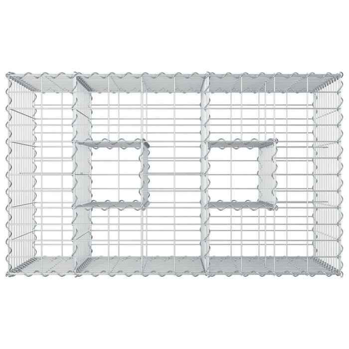 Pat ridicat din gabion Argintiu 100 x 60 x 55 cm - WALTI WALTI