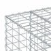 Pat ridicat din gabion Argintiu 140 x 60 x 55 cm - WALTI WALTI