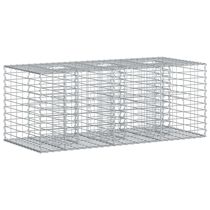 Pat ridicat din gabion Argintiu 140 x 60 x 55 cm - WALTI WALTI