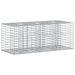 Pat ridicat din gabion Argintiu 140 x 60 x 55 cm - WALTI WALTI