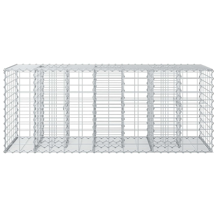 Pat ridicat din gabion Argintiu 140 x 60 x 55 cm - WALTI WALTI