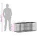 Pat ridicat din gabion Argintiu 140 x 60 x 55 cm - WALTI WALTI