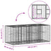Pat ridicat din gabion Argintiu 140 x 60 x 55 cm - WALTI WALTI